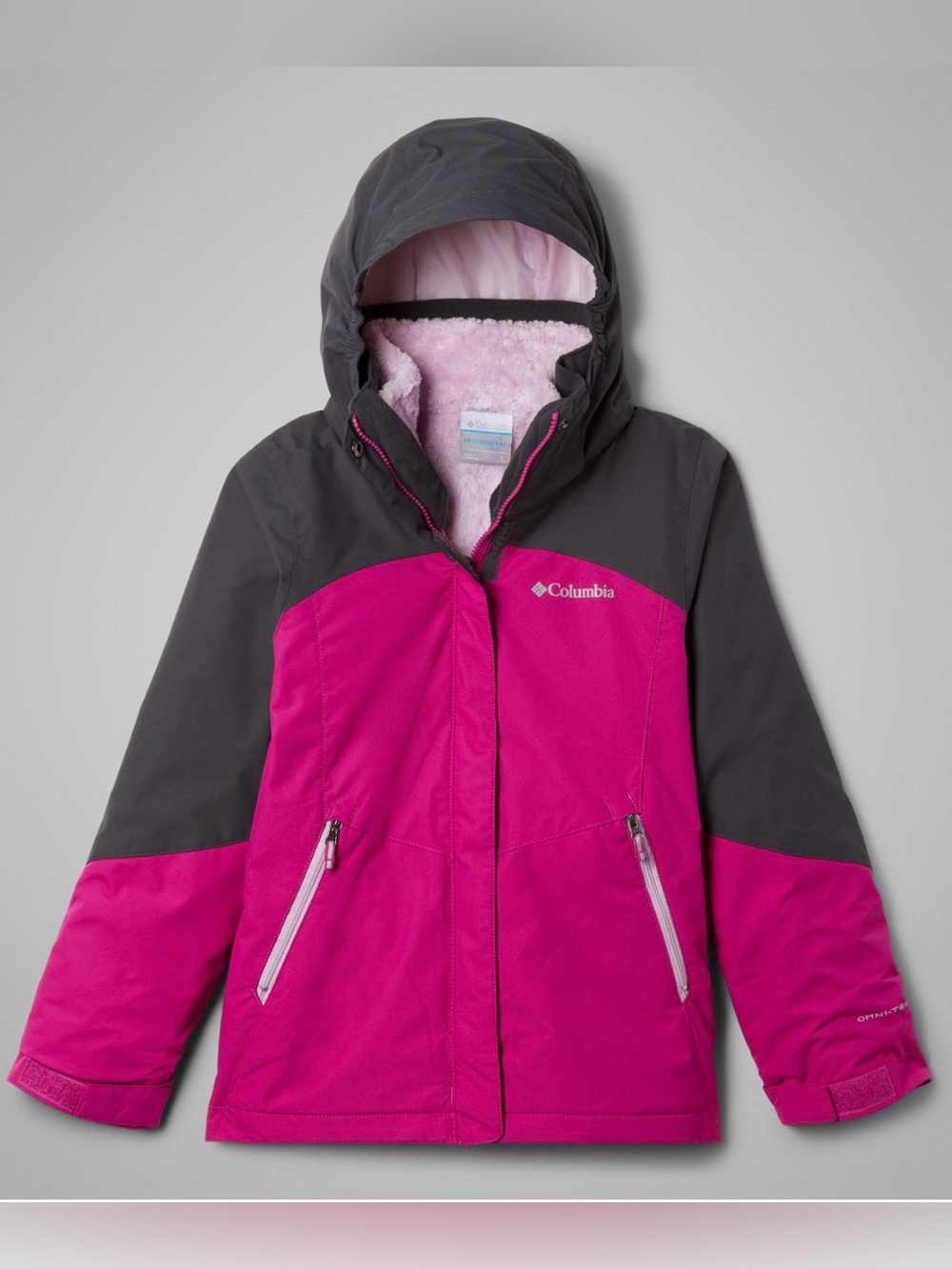 Girls Bugaboo II Jacket Columbia Sportswear Bright Pink Size 7-8